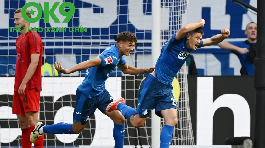 Hoffenheim (xanh) được đánh giá cao hơn rất nhiều trong trận đấu này (Ảnh: ESPN).
